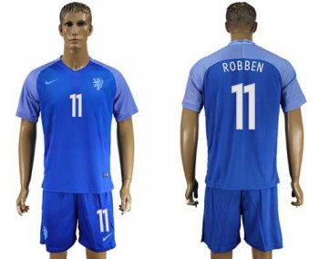 Holland #11 Robben Away Soccer Country Jersey