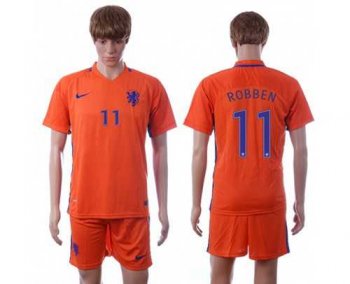 Holland #11 Robben Home Soccer Country Jersey