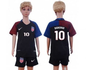 USA #10 Diskerud Away Kid Soccer Country Jersey