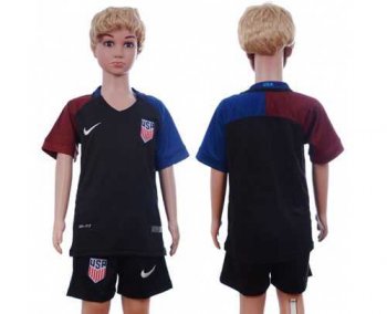 USA Blank Away Kid Soccer Country Jersey