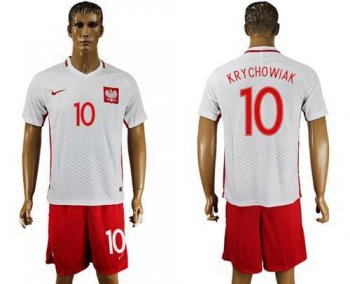 Poland #10 Krychowiak Home Soccer Country Jersey