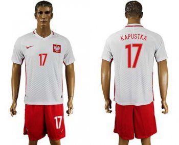 Poland #17 Kapustka Home Soccer Country Jersey