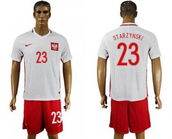 Poland #23 Starzynski Home Soccer Country Jersey