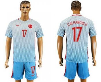 Turkey #17 Calhanoglu Away Soccer Country Jersey