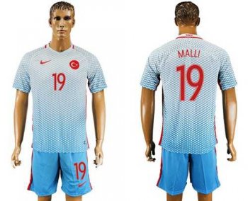 Turkey #19 MALLI Away Soccer Country Jersey