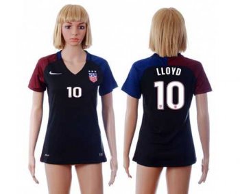 Women's USA #10 LLOYD Away Soccer Country Jersey