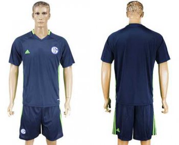 Schalke 04 Blank Blue Training Soccer Club Jersey