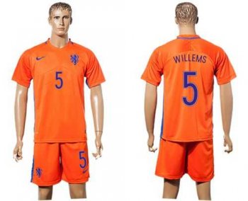 Holland #5 Willems Home Soccer Country Jersey