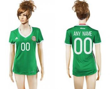 Women's Mexico Personalized Home Soccer Country Jersey