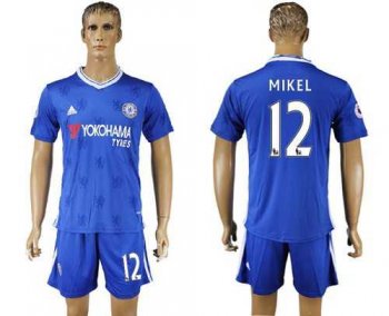 Chelsea #12 Mikel Home Soccer Club Jersey