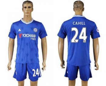 Chelsea #24 Cahill Home Soccer Club Jersey