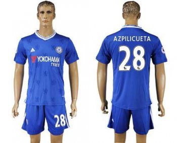 Chelsea #28 Azpilicueta Home Soccer Club Jersey