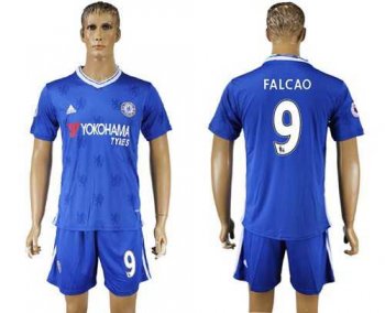 Chelsea #9 Falcao Home Soccer Club Jersey