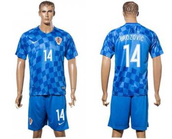 Croatia #14 Brozovic Away Soccer Country Jersey