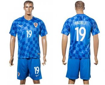 Croatia #19 Badelj Away Soccer Country Jersey