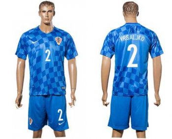 Croatia #2 Vrsaljko Away Soccer Country Jersey