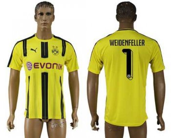 Dortmund #1 Weidenfeller Home Soccer Club Jersey