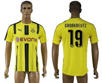 Dortmund #19 Grobkreutz Home Soccer Club Jersey