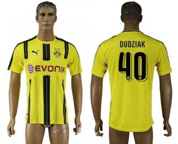 Dortmund #40 Dudziak Home Soccer Club Jersey