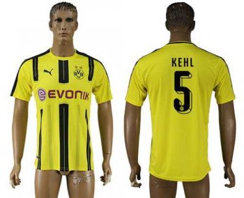 Dortmund #5 Kehl Home Soccer Club Jersey