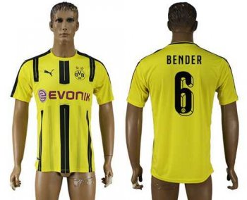 Dortmund #6 Bender Home Soccer Club Jersey