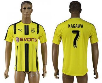 Dortmund #7 Kagawa Home Soccer Club Jersey