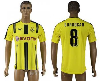 Dortmund #8 Gundogan Home Soccer Club Jersey