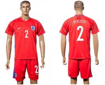 England #2 Walker Away Soccer Country Jersey