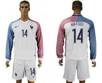 France #14 Matuidi Away Long Sleeves Soccer Country Jersey