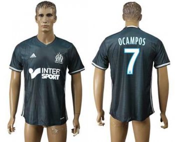 Marseille #7 Ocampos Away Soccer Club Jersey