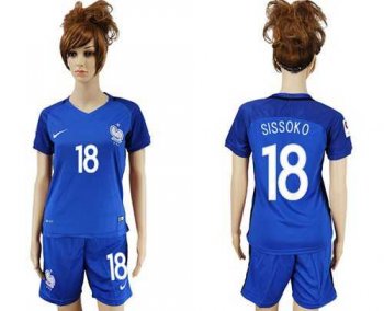 Women's France #18 Sissoko Home Soccer Country Jersey