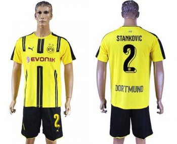 Dortmund #2 Stankovic Home Soccer Club Jersey