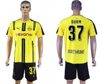 Dortmund #37 Durm Home Soccer Club Jersey