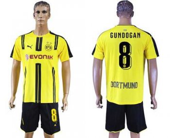 Dortmund #8 Gundogan Home Soccer Club Jersey