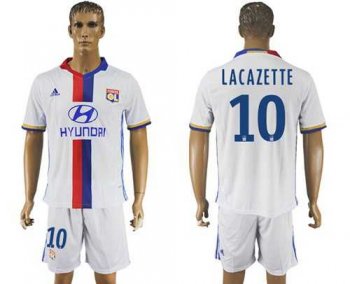 Lyon #10 Lacazette Home Soccer Club Jersey