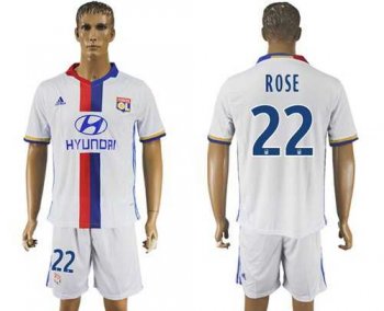 Lyon #22 Rose Home Soccer Club Jersey