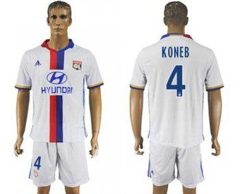 Lyon #4 Koneb Home Soccer Club Jersey