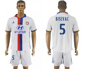 Lyon #5 Bisevac Home Soccer Club Jersey