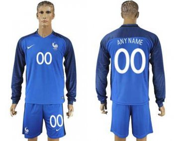 France Personalized Home Long Sleeves Soccer Country Jersey