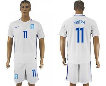 Greece #11 Vintra Home Soccer Country Jersey