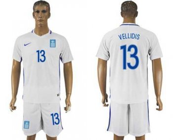 Greece #13 Vellidis Home Soccer Country Jersey