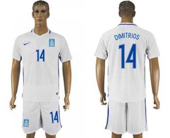 Greece #14 Dimitrios Home Soccer Country Jersey