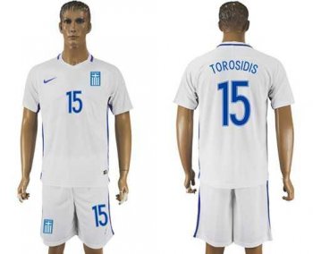 Greece #15 Torosidis Home Soccer Country Jersey