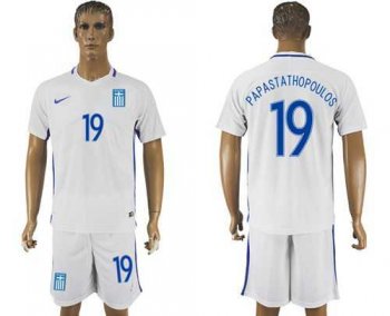 Greece #19 Papastathopoulos Home Soccer Country Jersey