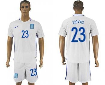 Greece #23 Siovas Home Soccer Country Jersey