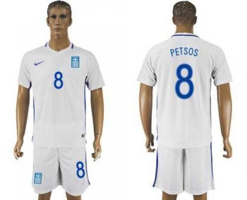 Greece #8 Petsos Home Soccer Country Jersey