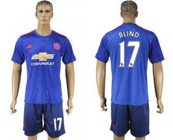 Manchester United #17 Blind Away Soccer Club Jersey