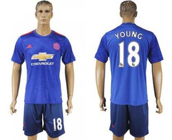 Manchester United #18 Young Away Soccer Club Jersey