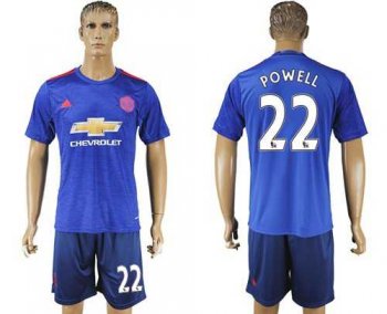 Manchester United #22 Powell Away Soccer Club Jersey