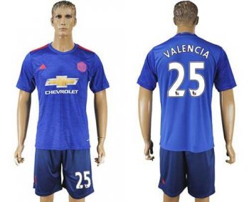 Manchester United #25 Valencia Away Soccer Club Jersey